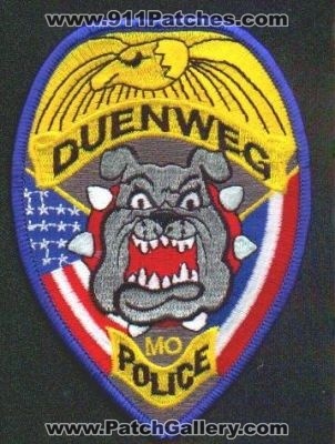 Duenweg Police
Thanks to EmblemAndPatchSales.com for this scan.
Keywords: missouri