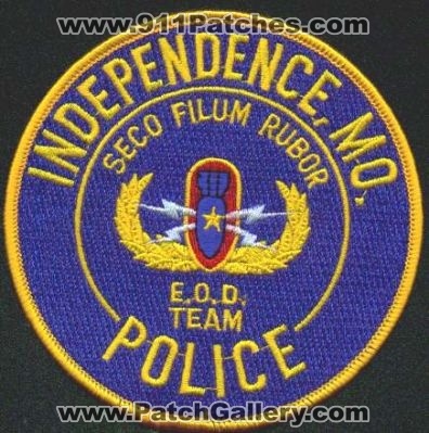 Independence Police E.O.D. Team
Thanks to EmblemAndPatchSales.com for this scan.
Keywords: missouri bomb squad eod