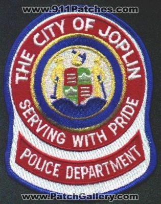 Joplin Police Department
Thanks to EmblemAndPatchSales.com for this scan.
Keywords: missouri city of