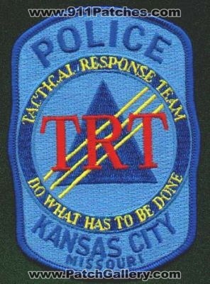 Kansas City Police Tactical Response Team
Thanks to EmblemAndPatchSales.com for this scan.
Keywords: missouri trt