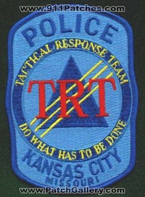 Kansas City Police Tactical Response Team
Thanks to EmblemAndPatchSales.com for this scan.
Keywords: missouri trt