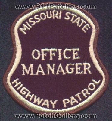 Missouri State Highway Patrol Office Manager
Thanks to EmblemAndPatchSales.com for this scan.
Keywords: police