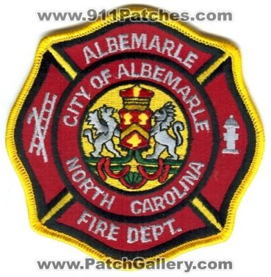 Albemarle Fire Department (North Carolina)
Scan By: PatchGallery.com
Keywords: city of dept.