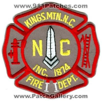 Kings Mountain Fire Department (North Carolina)
Scan By: PatchGallery.com
Keywords: mtn. n.c. dept.