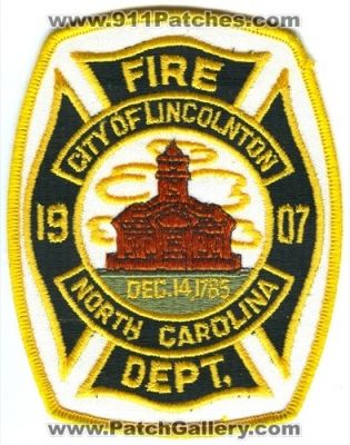 Lincolnton Fire Department (North Carolina)
Scan By: PatchGallery.com
Keywords: dept. city of