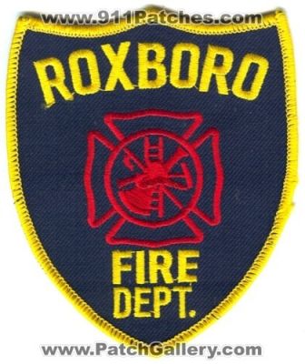Roxboro Fire Department (North Carolina)
Scan By: PatchGallery.com
Keywords: dept.