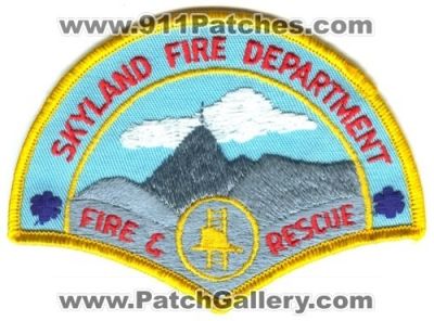 Skyland Fire Department (North Carolina)
Scan By: PatchGallery.com
Keywords: & and rescue