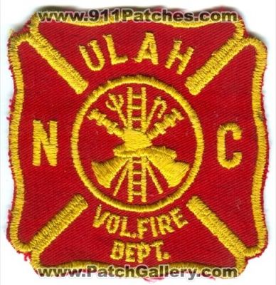 Ulah Volunteer Fire Department (North Carolina)
Scan By: PatchGallery.com
Keywords: vol. dept. nc