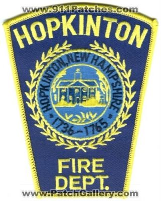 Hopkinton Fire Department (New Hampshire)
Scan By: PatchGallery.com
Keywords: dept.