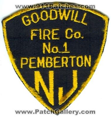 Goodwill Fire Company Number 1 Pemberton (New Jersey)
Scan By: PatchGallery.com
Keywords: co. no. nj