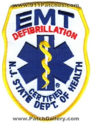 New Jersey State Department of Health Certified EMT Defibrillation Patch (New Jersey)
Scan By: PatchGallery.com
Keywords: dept. emergency medical technician ems