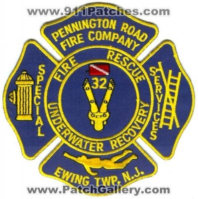 Pennington Road Fire Company Special Services Patch (New Jersey)
Scan By: PatchGallery.com
Keywords: ewing twp. township n.j. fire rescue underwater recovery 32 station department dept.