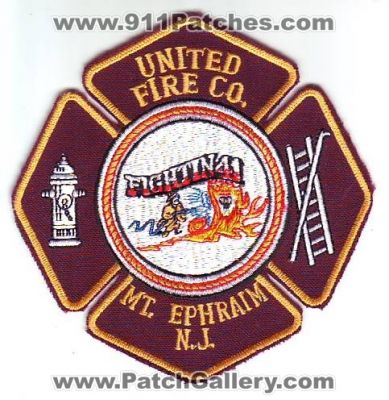 United Fire Company (New Jersey)
Thanks to Dave Slade for this scan.
Keywords: co. 41 mt. mount ephraim n.j.