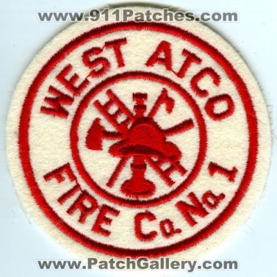 West Atco Fire Company Number 1 (New Jersey)
Scan By: PatchGallery.com
Keywords: co. no.