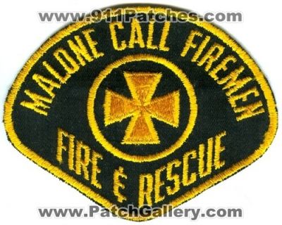 Malone Callfiremen Fire And Rescue (New York)
Scan By: PatchGallery.com
