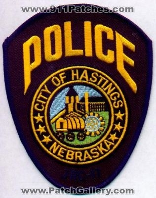 Hastings Police
Thanks to EmblemAndPatchSales.com for this scan.
Keywords: nebraska city of