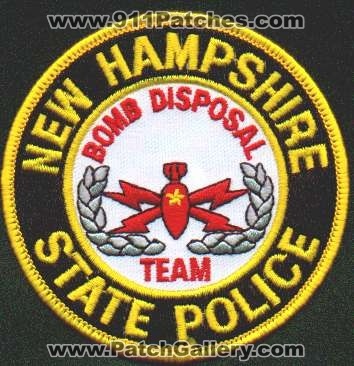 New Hampshire State Police Bomb Disposal Team
Thanks to EmblemAndPatchSales.com for this scan.
