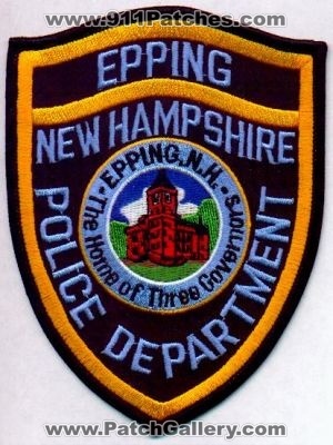 Epping Police Department
Thanks to EmblemAndPatchSales.com for this scan.
Keywords: new hampshire