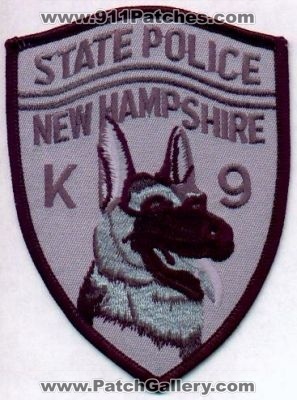 New Hampshire State Police K-9
Thanks to EmblemAndPatchSales.com for this scan.
Keywords: k9