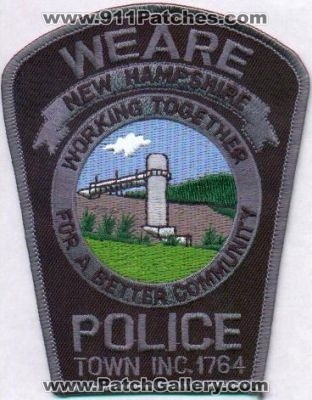 Weare Police
Thanks to EmblemAndPatchSales.com for this scan.
Keywords: new hampshire