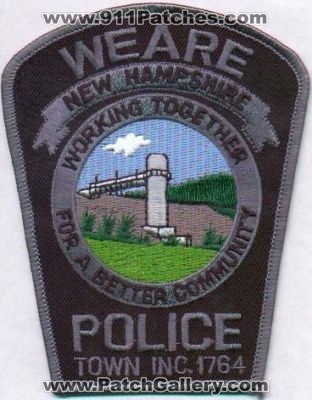 Weare Police
Thanks to EmblemAndPatchSales.com for this scan.
Keywords: new hampshire