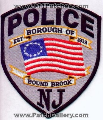Bound Brook Police
Thanks to EmblemAndPatchSales.com for this scan.
Keywords: new jersey borough of