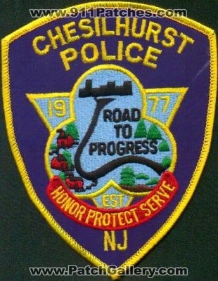 Chesilhurst Police
Thanks to EmblemAndPatchSales.com for this scan.
Keywords: new jersey