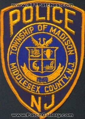Madison Police
Thanks to EmblemAndPatchSales.com for this scan.
Keywords: new jersey township of middlesex county