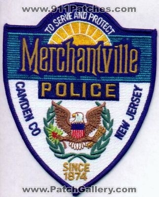 Merchantville Police
Thanks to EmblemAndPatchSales.com for this scan.
Keywords: new jersey camden county