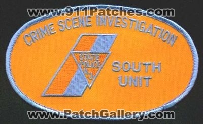 New Jersey State Police Crime Scene Investigation South Unit
Thanks to EmblemAndPatchSales.com for this scan.
