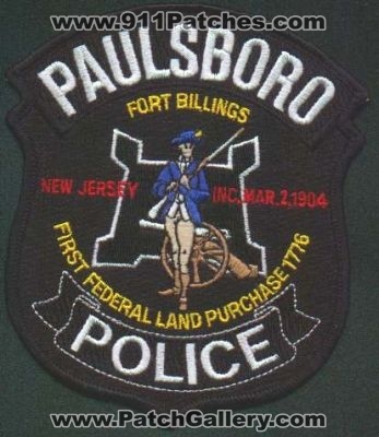 Paulsboro Police
Thanks to EmblemAndPatchSales.com for this scan.
Keywords: new jersey