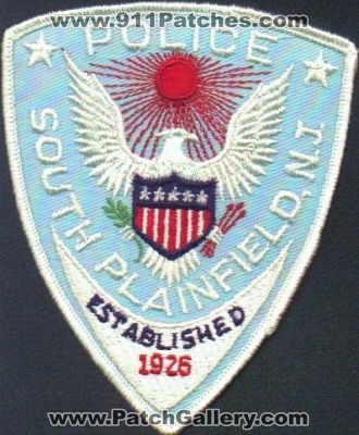 South Plainfield Police
Thanks to EmblemAndPatchSales.com for this scan.
Keywords: new jersey