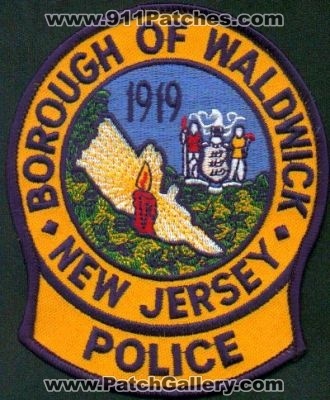 Waldwick Police
Thanks to EmblemAndPatchSales.com for this scan.
Keywords: new jersey borough of