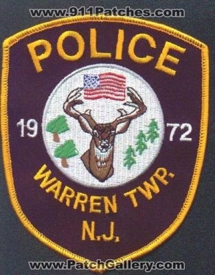 Warren Twp Police
Thanks to EmblemAndPatchSales.com for this scan.
Keywords: new jersey township