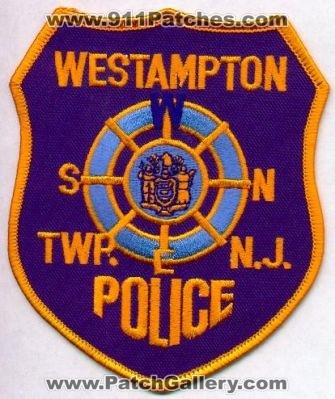 Westampton Twp Police
Thanks to EmblemAndPatchSales.com for this scan.
Keywords: new jersey township