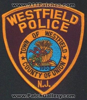 Westfield Police
Thanks to EmblemAndPatchSales.com for this scan.
Keywords: new jersey town of county union