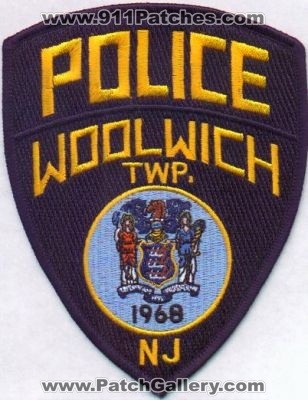 Woolwich Twp Police
Thanks to EmblemAndPatchSales.com for this scan.
Keywords: new jersey township