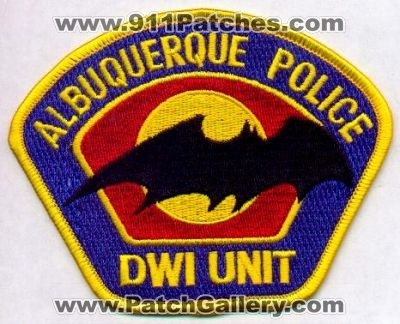 Albuquerque Police DWI Unit
Thanks to EmblemAndPatchSales.com for this scan.
Keywords: new mexico