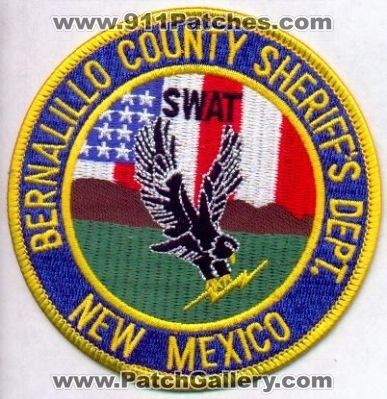 Bernalillo County Sheriff's Dept SWAT
Thanks to EmblemAndPatchSales.com for this scan.
Keywords: new mexico sheriffs department