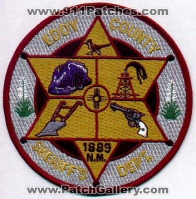Eddy County Sheriff's Dept
Thanks to EmblemAndPatchSales.com for this scan.
Keywords: new mexico sheriffs department