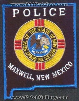 Maxwell Police
Thanks to EmblemAndPatchSales.com for this scan.
Keywords: new mexico
