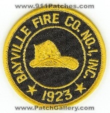 Bayville Fire Co No 1 Inc
Thanks to PaulsFirePatches.com for this scan.
Keywords: new york company number