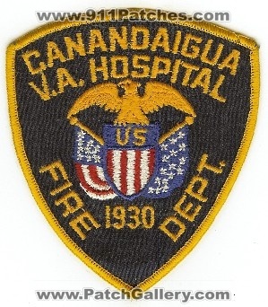 Canandaigua VA Hospital Fire Dept
Thanks to PaulsFirePatches.com for this scan.
Keywords: new york department