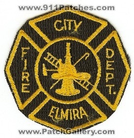 Elmira City Fire Dept
Thanks to PaulsFirePatches.com for this scan.
Keywords: new york department