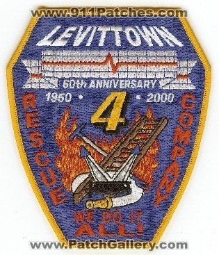 Levittown Fire Rescue Company 4 50th Anniversary
Thanks to PaulsFirePatches.com for this scan.
Keywords: new york