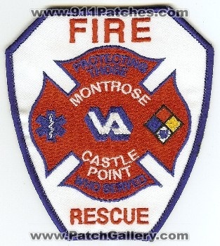 Montrose Castle Point VA Hospital Fire Rescue
Thanks to PaulsFirePatches.com for this scan.
Keywords: new york veterans affairs