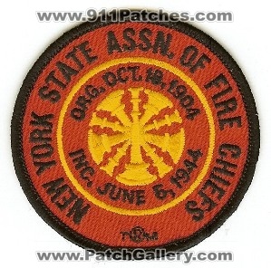 New York State Assn of Fire Chiefs
Thanks to PaulsFirePatches.com for this scan.
Keywords: association