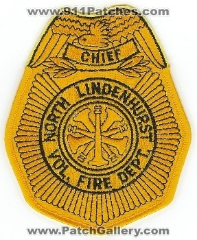North Lindenhurst Vol Fire Dept Chief
Thanks to PaulsFirePatches.com for this scan.
Keywords: new york volunteer department