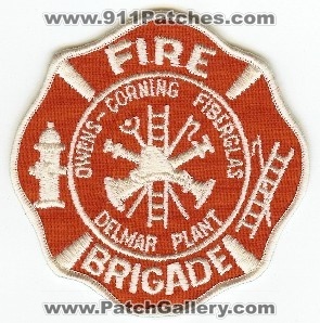 Owens Corning Fiberglas Delmar Plant Fire Brigade
Thanks to PaulsFirePatches.com for this scan.
Keywords: new york