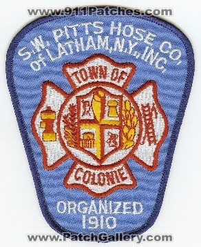 SW Pitts Hose Co of Latham
Thanks to PaulsFirePatches.com for this scan.
Keywords: new york fire company town of colonie
